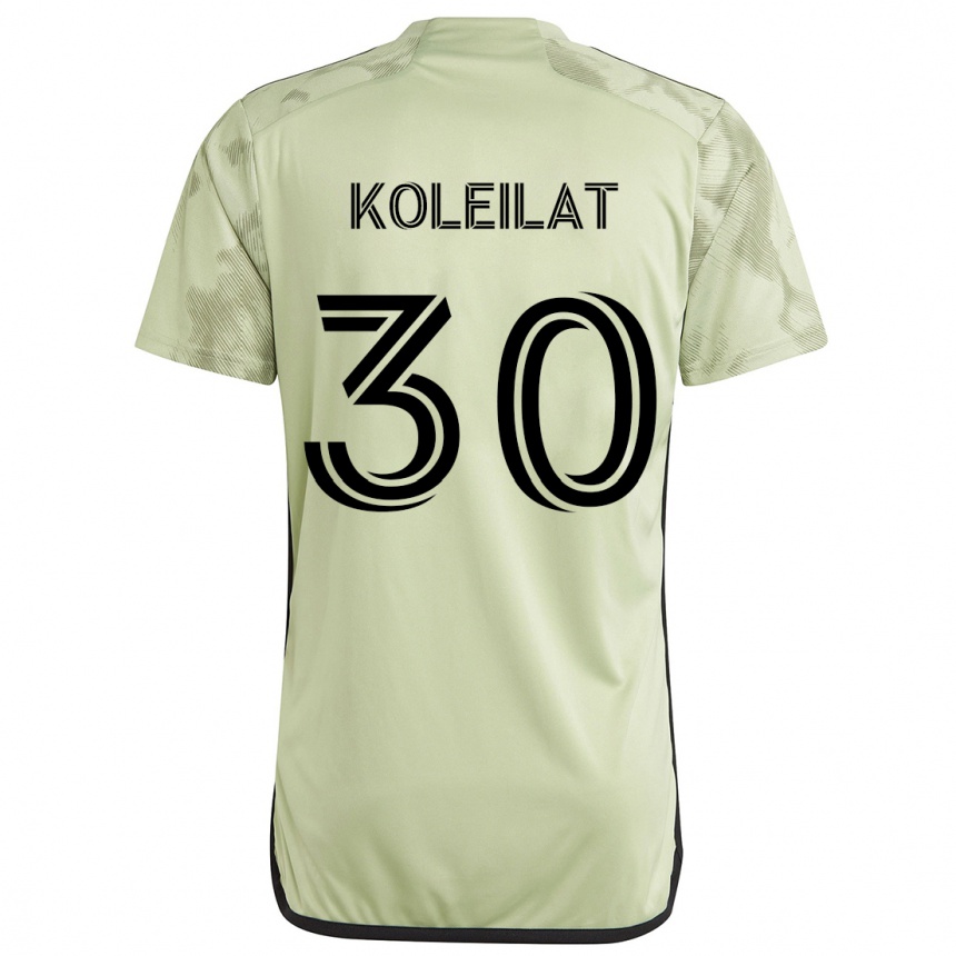 Kids Football Jassem Koleilat #30 Light Green Away Jersey 2024/25 T-Shirt Uk