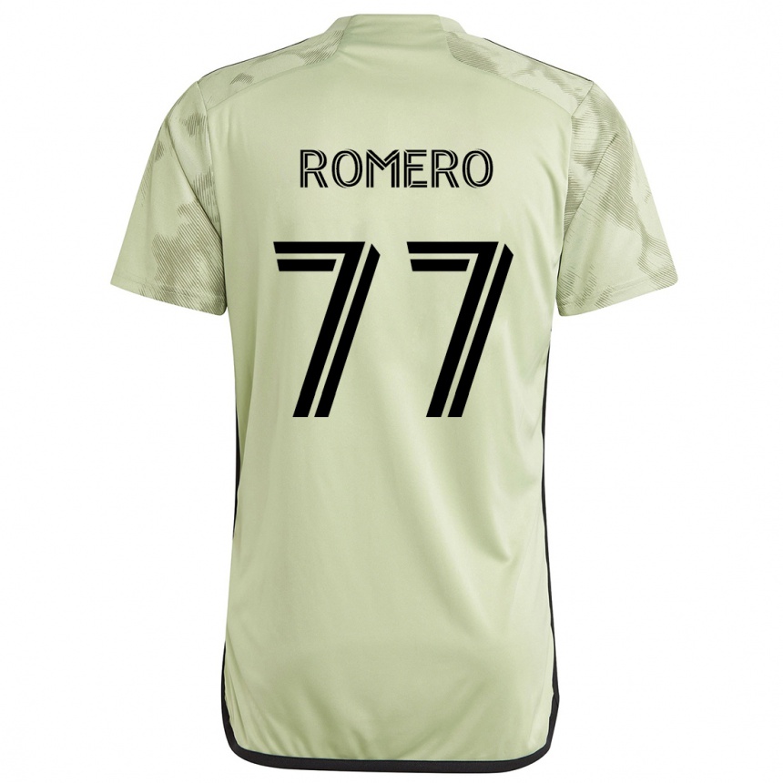 Kids Football Alexander Romero #77 Light Green Away Jersey 2024/25 T-Shirt Uk