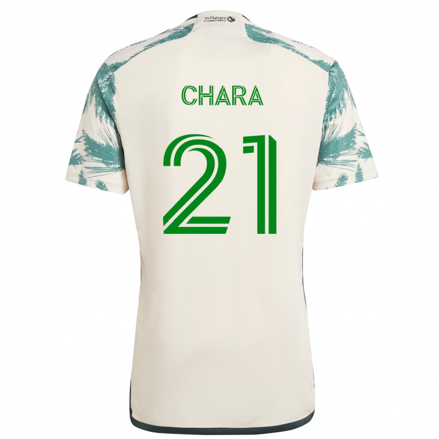 Kids Football Diego Chará #21 Beige Brown Away Jersey 2024/25 T-Shirt Uk