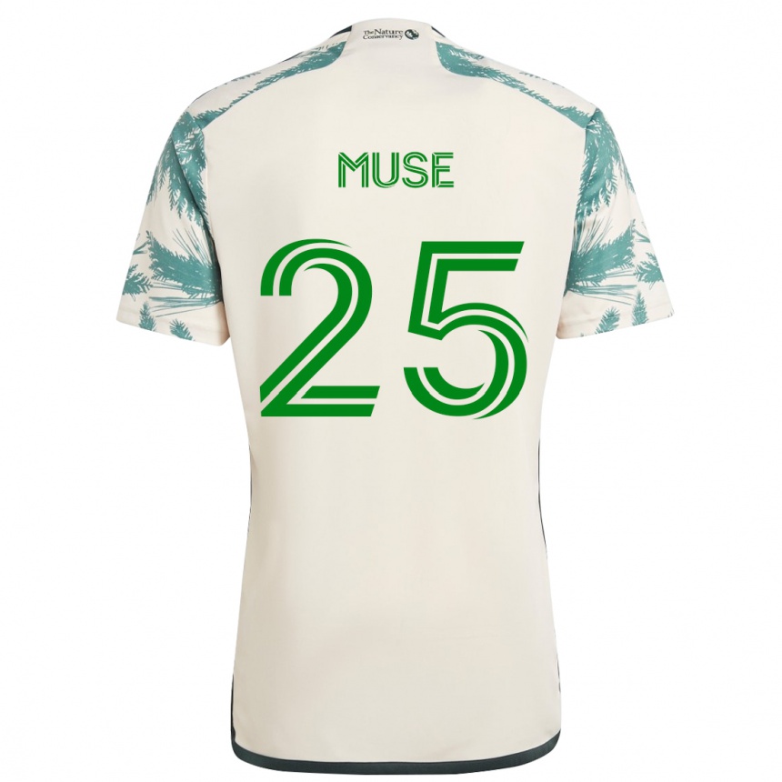 Kids Football Trey Muse #25 Beige Brown Away Jersey 2024/25 T-Shirt Uk