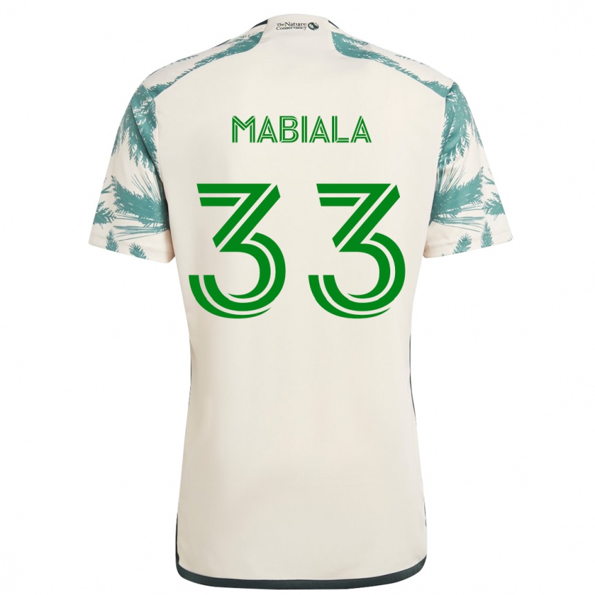 Kids Football Larrys Mabiala #33 Beige Brown Away Jersey 2024/25 T-Shirt Uk