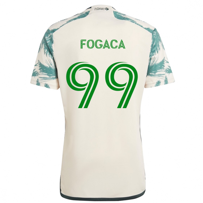 Kids Football Nathan Fogaça #99 Beige Brown Away Jersey 2024/25 T-Shirt Uk