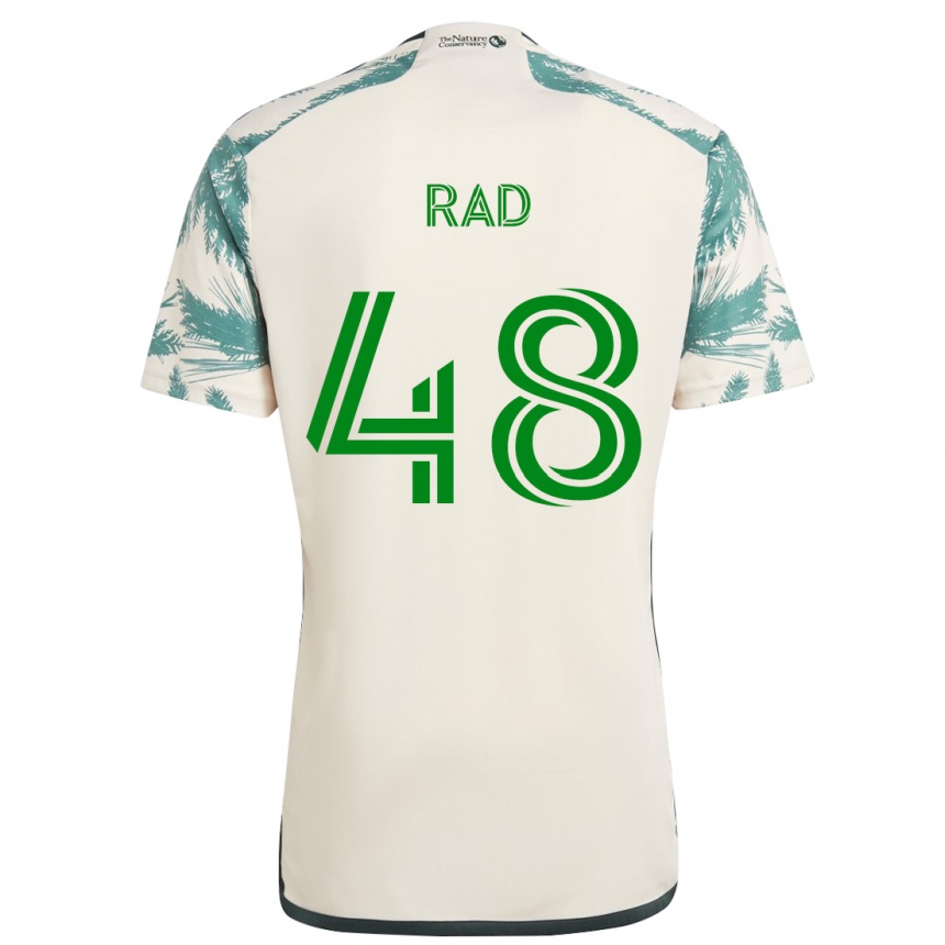 Kids Football Kaveh Rad #48 Beige Brown Away Jersey 2024/25 T-Shirt Uk