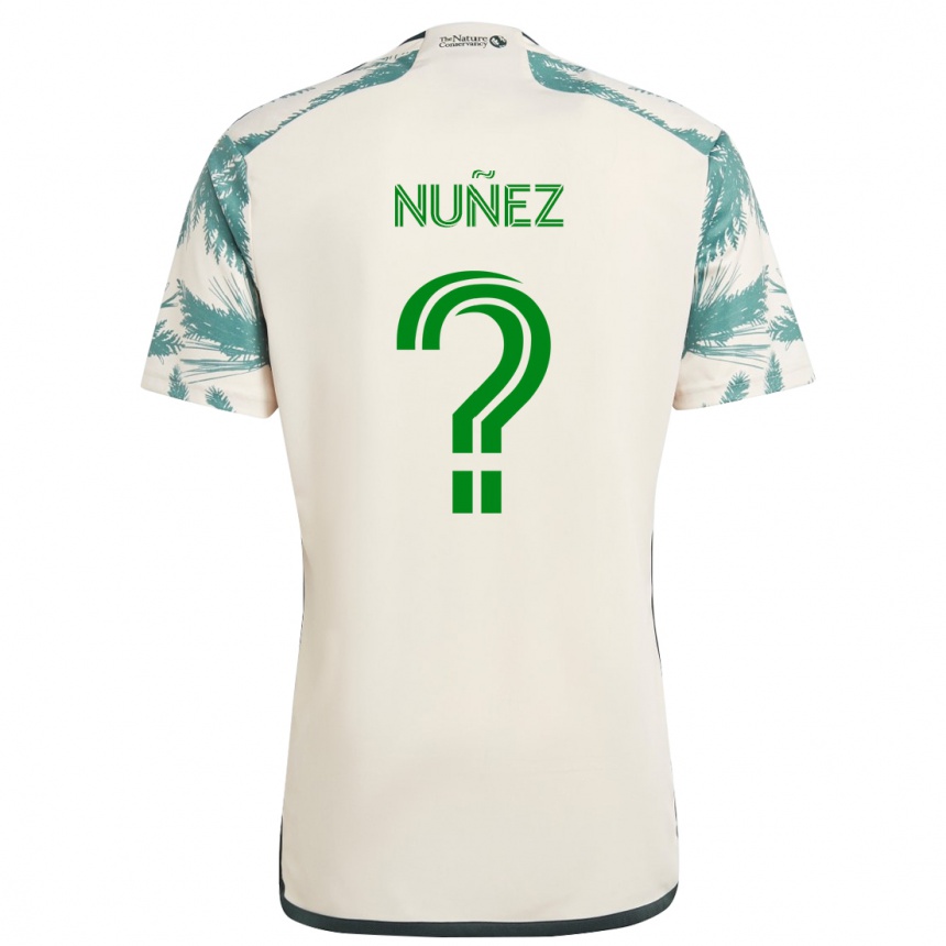 Kids Football Daniel Nuñez #0 Beige Brown Away Jersey 2024/25 T-Shirt Uk