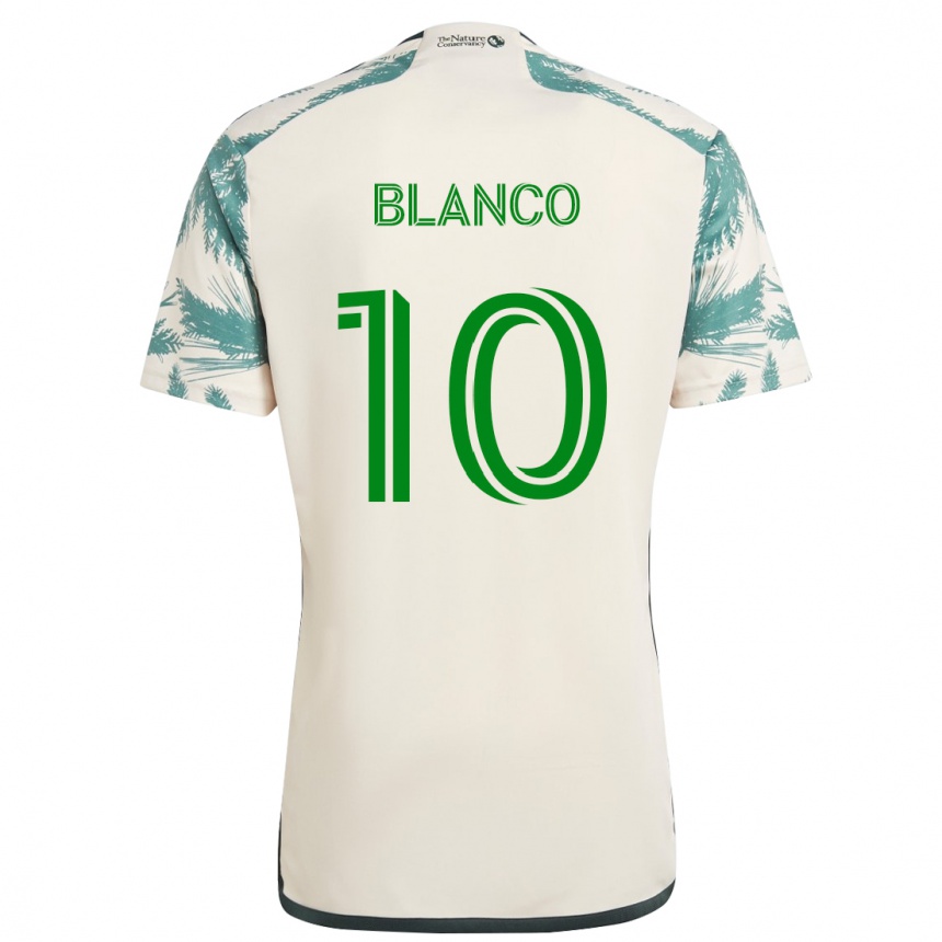 Kids Football Sebastián Blanco #10 Beige Brown Away Jersey 2024/25 T-Shirt Uk