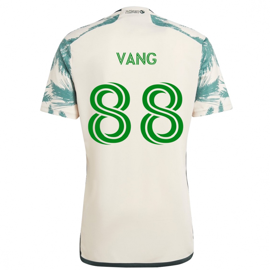 Kids Football Michael Vang #88 Beige Brown Away Jersey 2024/25 T-Shirt Uk