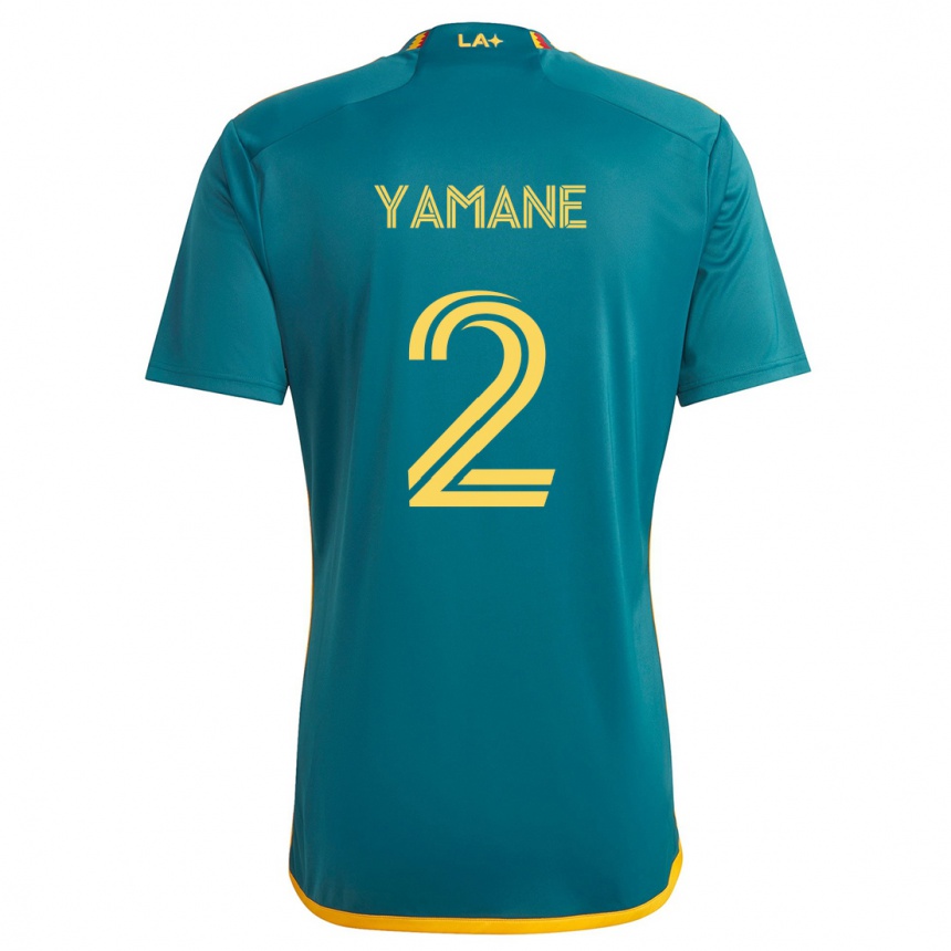 Kids Football Miki Yamane #2 Green Yellow Away Jersey 2024/25 T-Shirt Uk