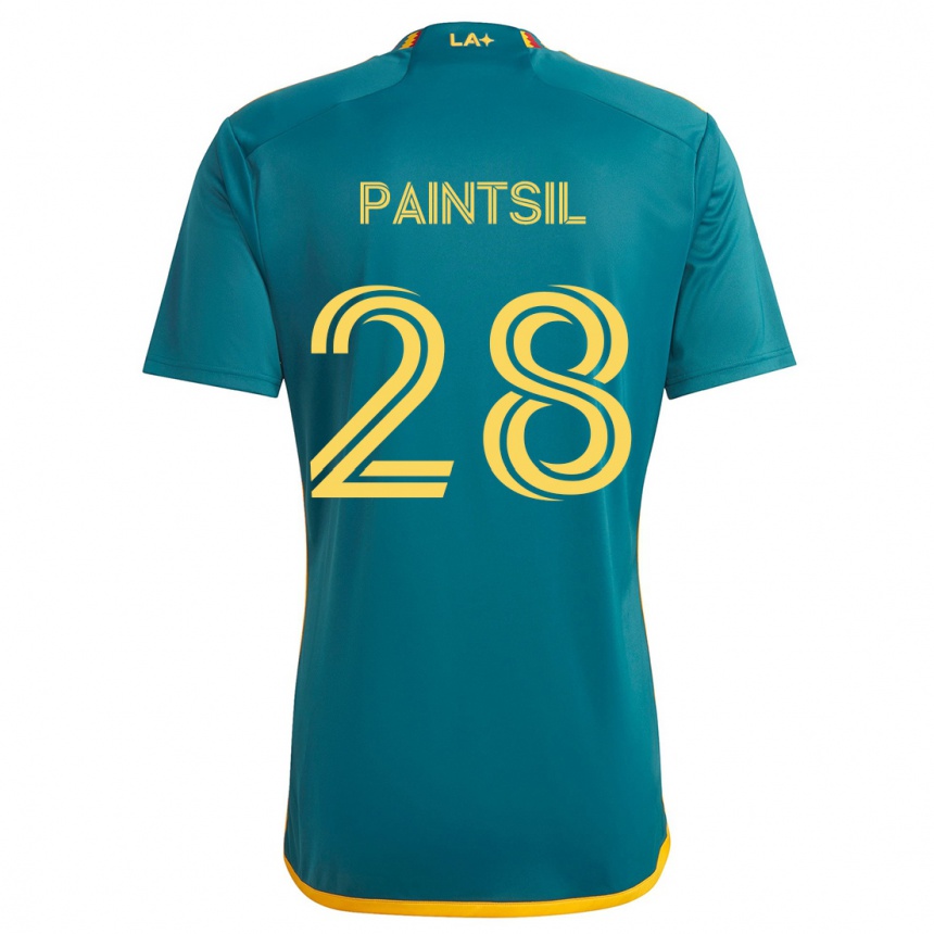 Kids Football Joseph Paintsil #28 Green Yellow Away Jersey 2024/25 T-Shirt Uk