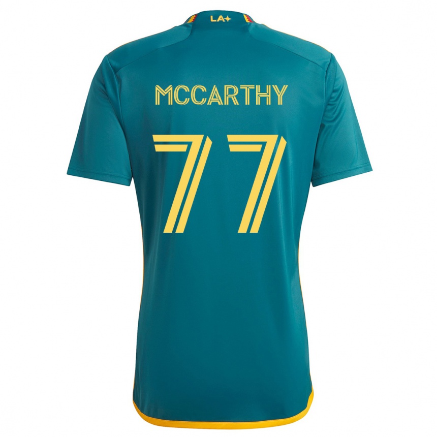 Kids Football John Mccarthy #77 Green Yellow Away Jersey 2024/25 T-Shirt Uk