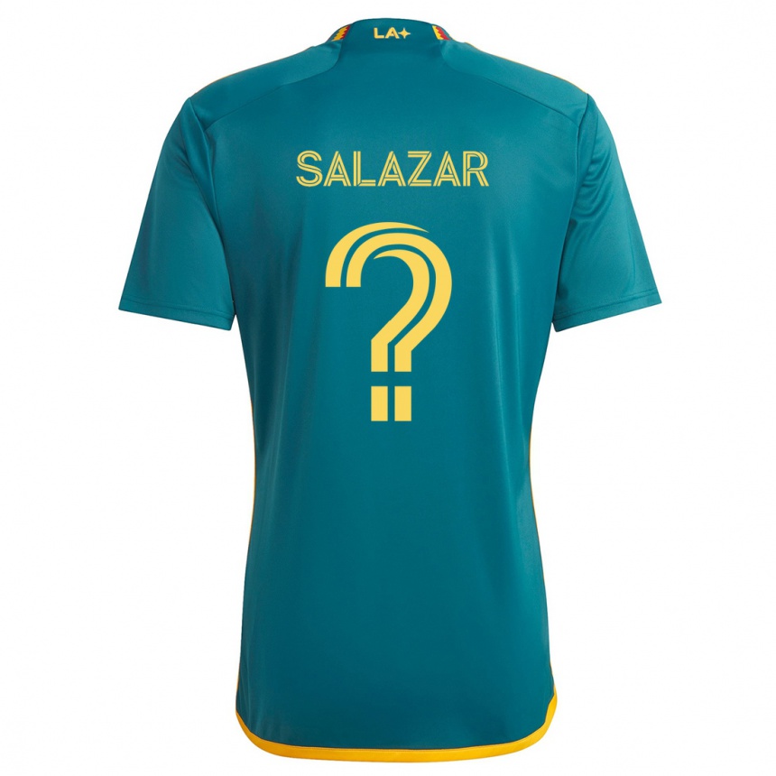 Kids Football Enrique Salazar #0 Green Yellow Away Jersey 2024/25 T-Shirt Uk