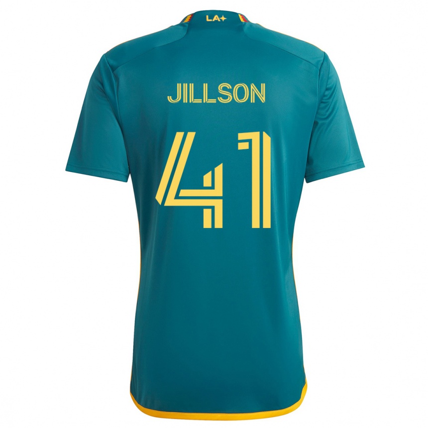 Kids Football Simon Jillson #41 Green Yellow Away Jersey 2024/25 T-Shirt Uk