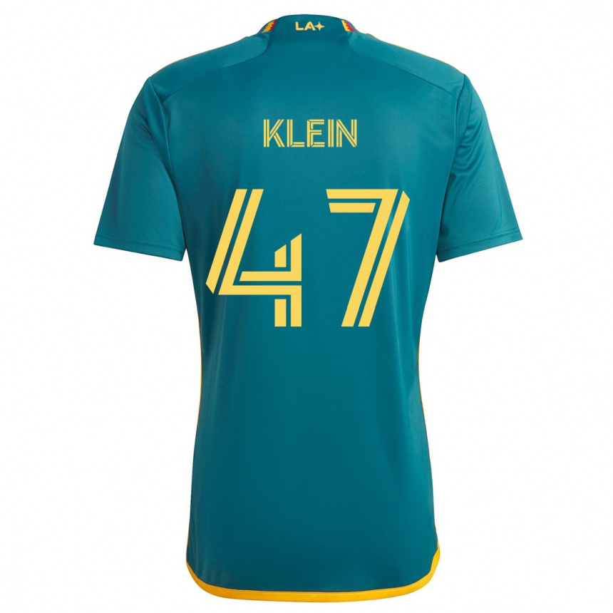 Kids Football Carson Klein #47 Green Yellow Away Jersey 2024/25 T-Shirt Uk