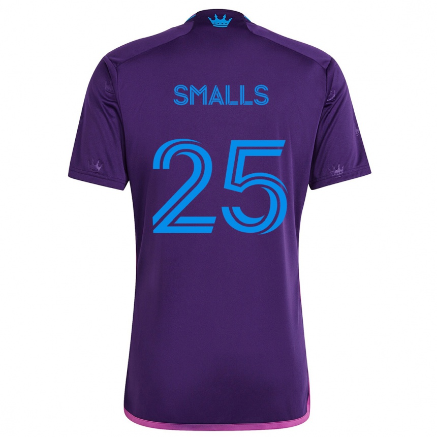 Kids Football Tyger Smalls #25 Purple Blue Away Jersey 2024/25 T-Shirt Uk