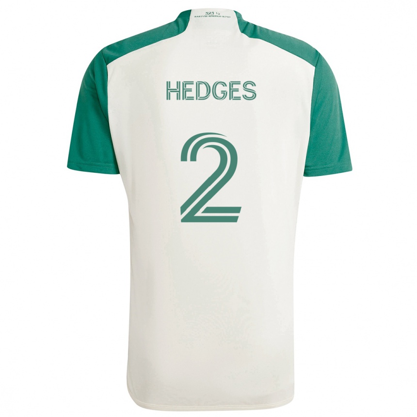 Kids Football Matt Hedges #2 Tan Green Away Jersey 2024/25 T-Shirt Uk