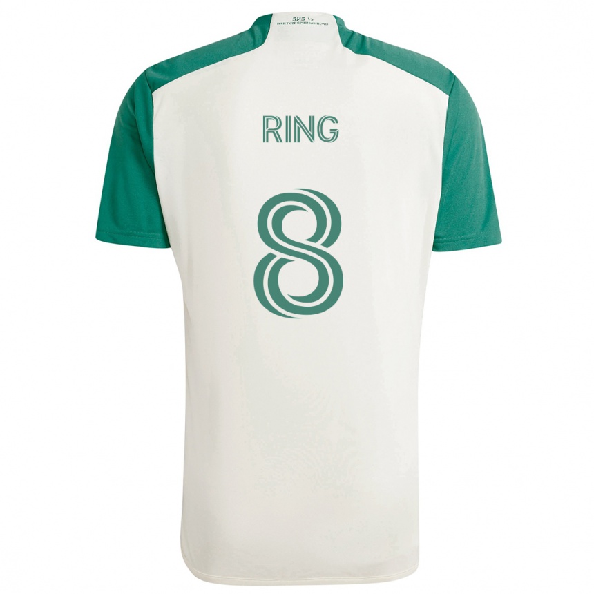 Kids Football Alexander Ring #8 Tan Green Away Jersey 2024/25 T-Shirt Uk