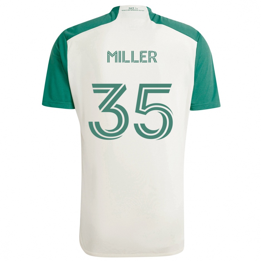 Kids Football Mason Miller #35 Tan Green Away Jersey 2024/25 T-Shirt Uk