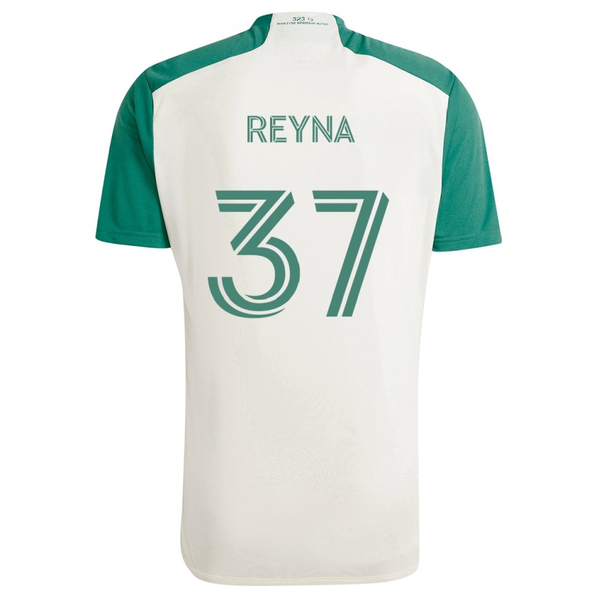 Kids Football Joah Reyna #37 Tan Green Away Jersey 2024/25 T-Shirt Uk