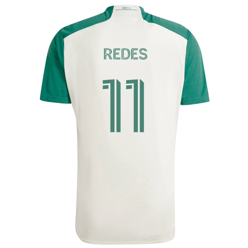 Kids Football Rodney Redes #11 Tan Green Away Jersey 2024/25 T-Shirt Uk