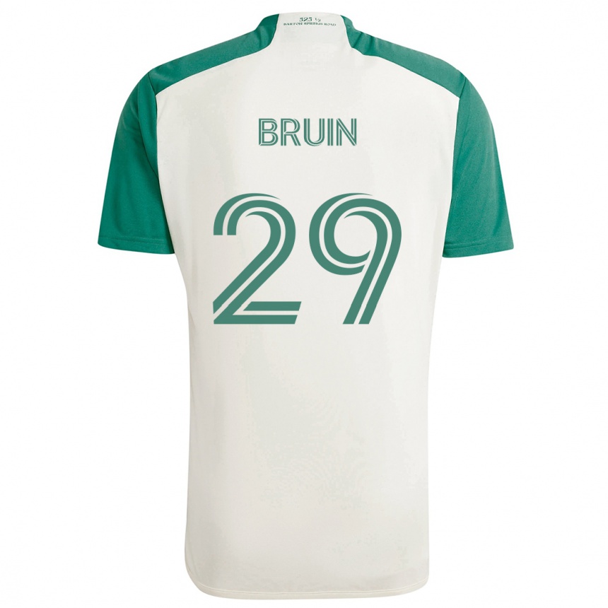 Kids Football Will Bruin #29 Tan Green Away Jersey 2024/25 T-Shirt Uk