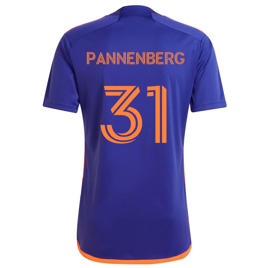 Kids Football Andrew Pannenberg #31 Purple Orange Away Jersey 2024/25 T-Shirt Uk