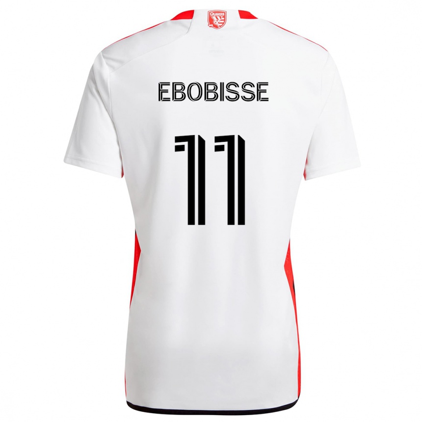 Kids Football Jeremy Ebobisse #11 White Red Away Jersey 2024/25 T-Shirt Uk