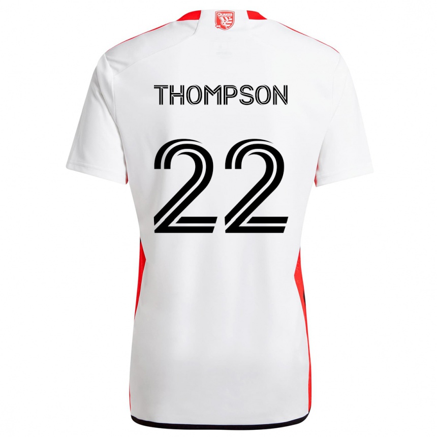 Kids Football Tommy Thompson #22 White Red Away Jersey 2024/25 T-Shirt Uk