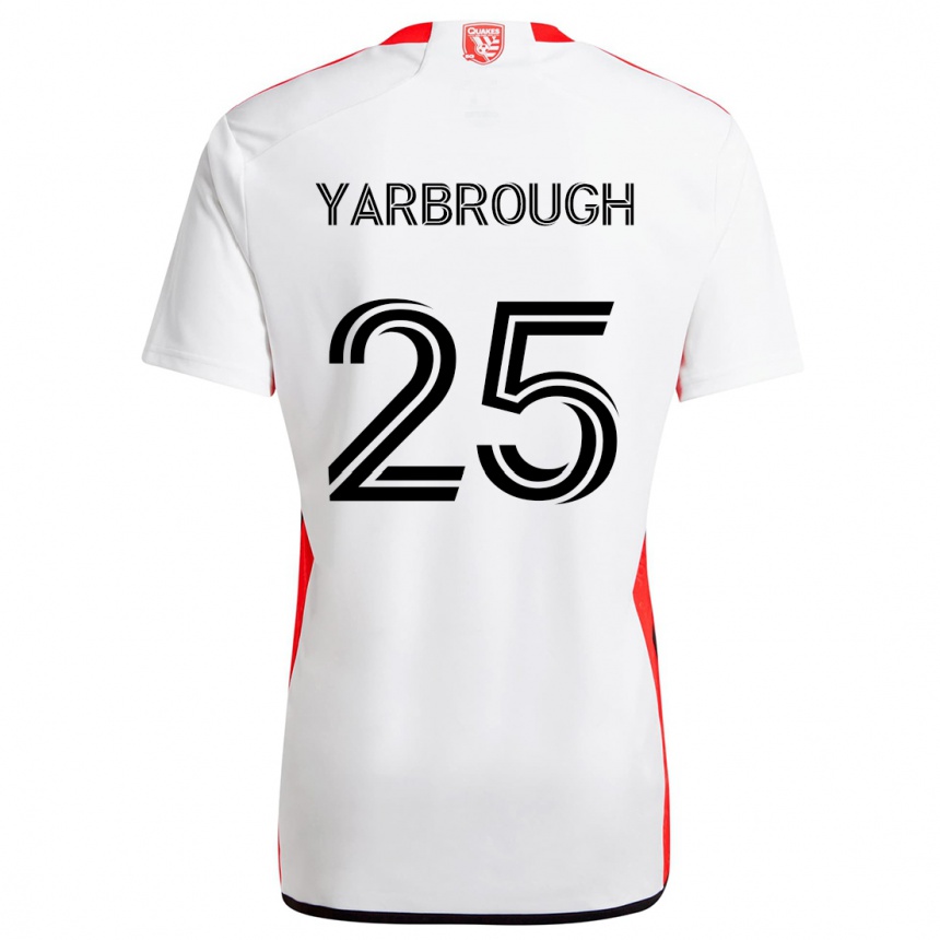 Kids Football William Yarbrough #25 White Red Away Jersey 2024/25 T-Shirt Uk