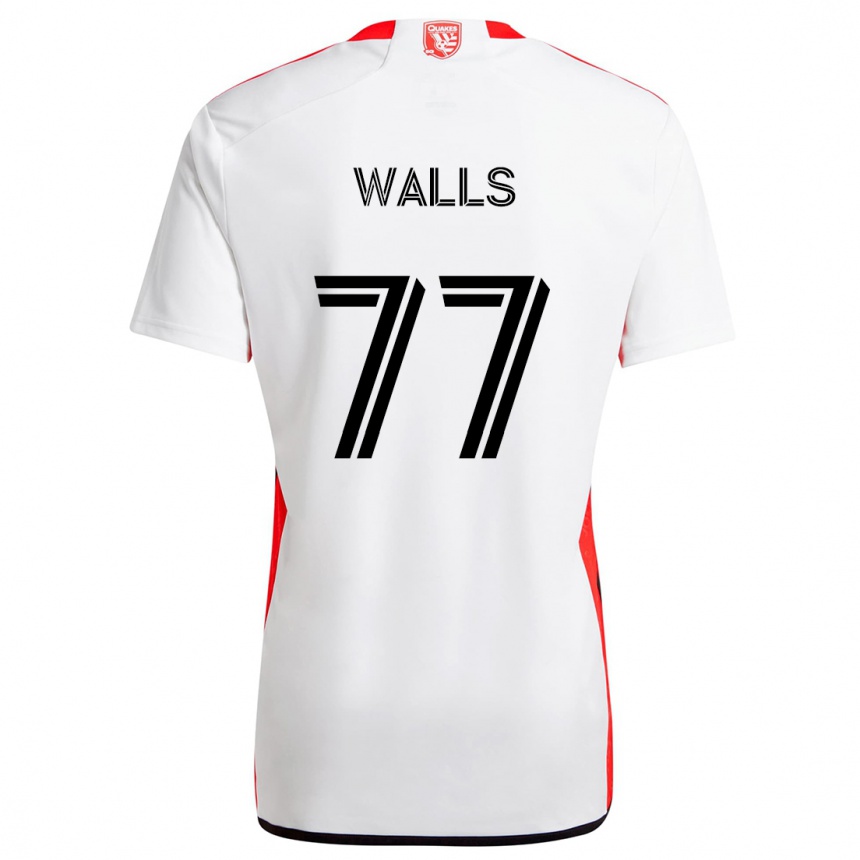 Kids Football Casey Walls #77 White Red Away Jersey 2024/25 T-Shirt Uk