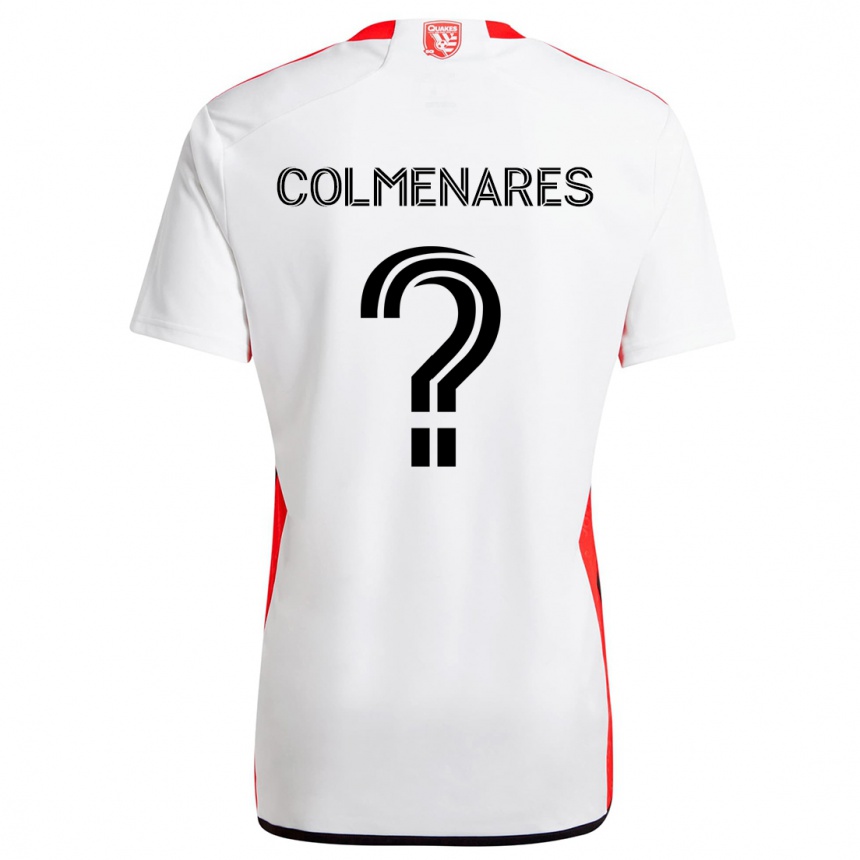 Kids Football Mateo Colmenares #0 White Red Away Jersey 2024/25 T-Shirt Uk