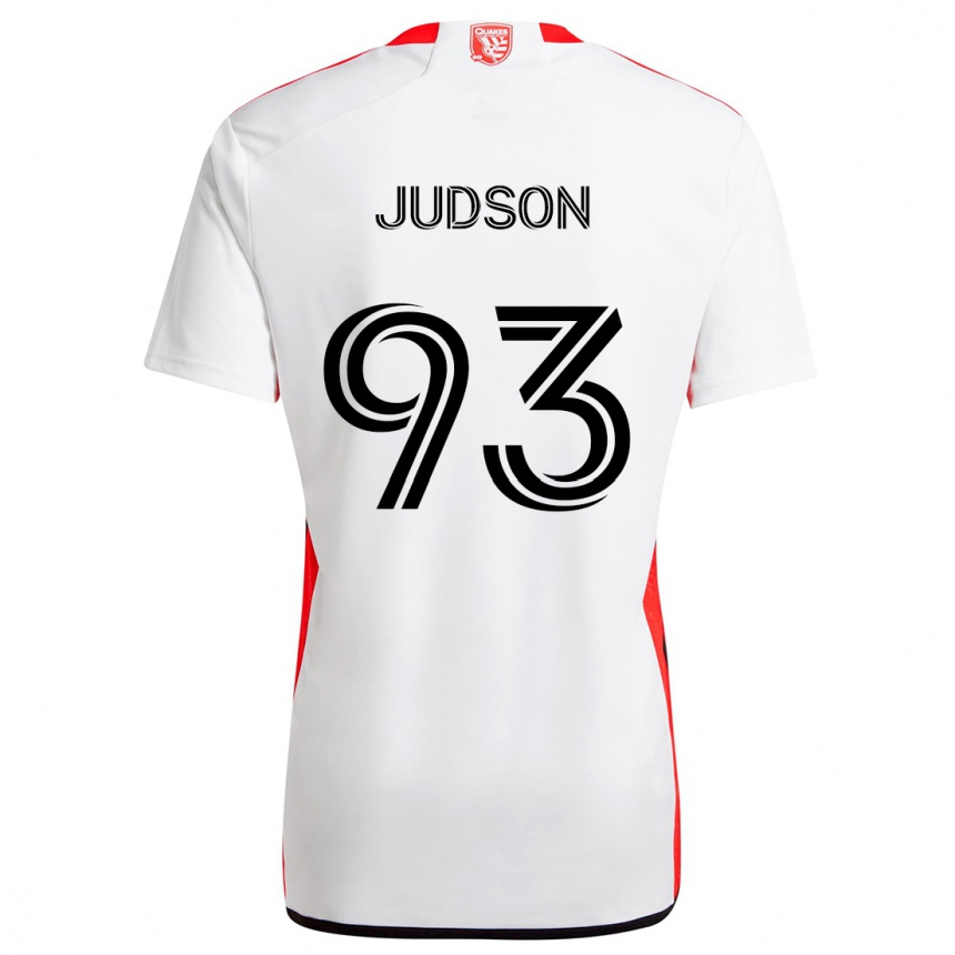 Kids Football Judson #93 White Red Away Jersey 2024/25 T-Shirt Uk