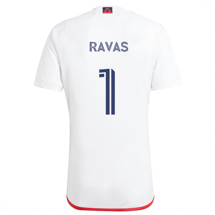 Kids Football Henrich Ravas #1 White Red Away Jersey 2024/25 T-Shirt Uk