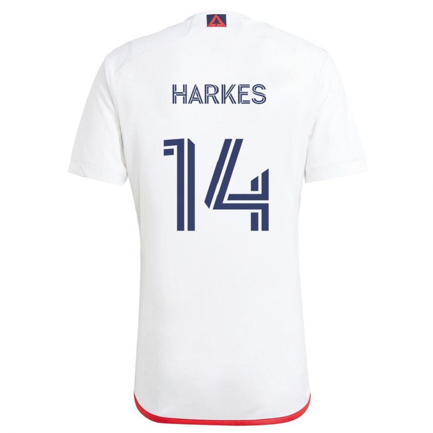 Kids Football Ian Harkes #14 White Red Away Jersey 2024/25 T-Shirt Uk