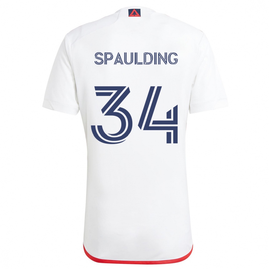 Kids Football Ryan Spaulding #34 White Red Away Jersey 2024/25 T-Shirt Uk