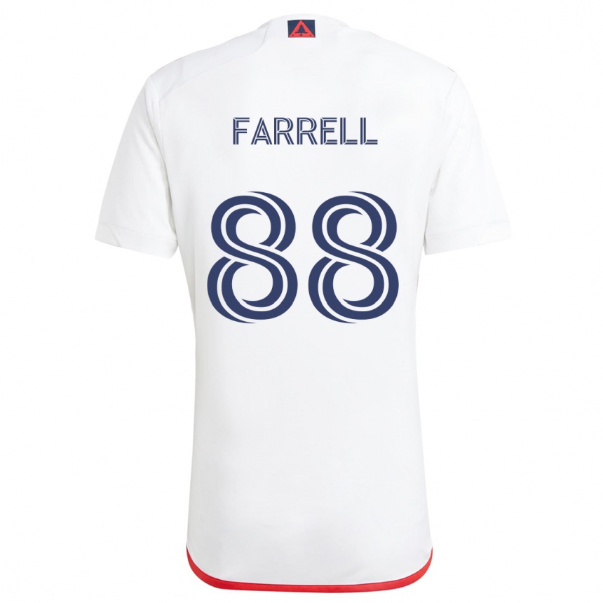 Kids Football Andrew Farrell #88 White Red Away Jersey 2024/25 T-Shirt Uk