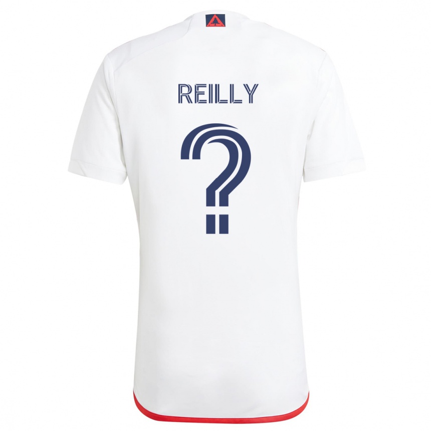 Kids Football Aidan Reilly #0 White Red Away Jersey 2024/25 T-Shirt Uk