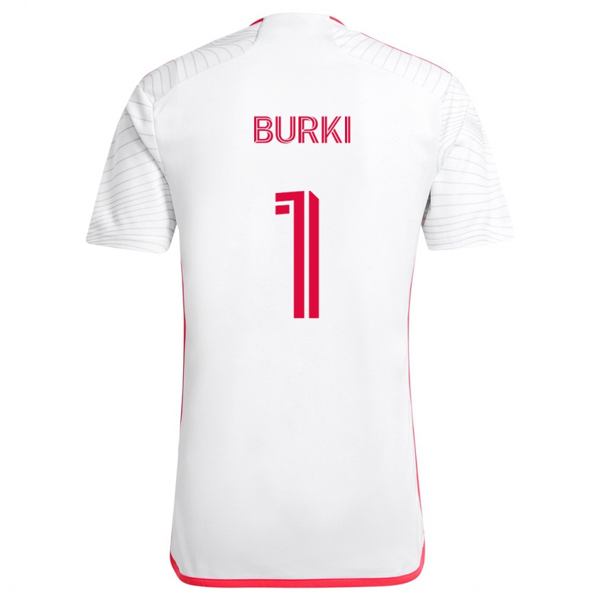 Kids Football Roman Bürki #1 White Red Away Jersey 2024/25 T-Shirt Uk