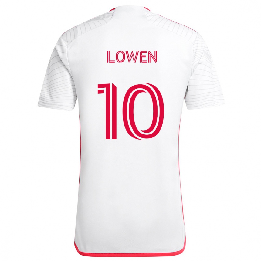 Kids Football Eduard Löwen #10 White Red Away Jersey 2024/25 T-Shirt Uk