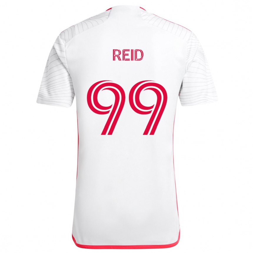 Kids Football Jayden Reid #99 White Red Away Jersey 2024/25 T-Shirt Uk