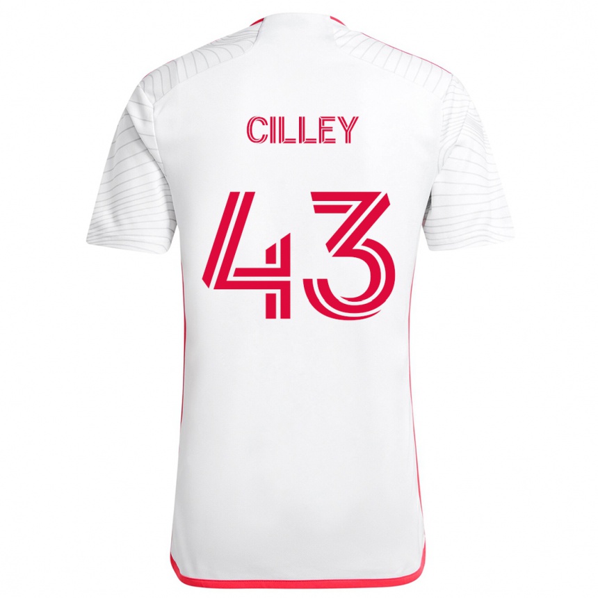 Kids Football Cam Cilley #43 White Red Away Jersey 2024/25 T-Shirt Uk