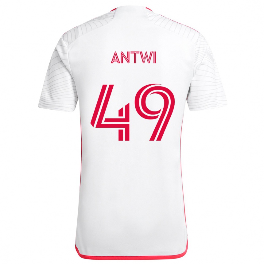 Kids Football Seth Antwi #49 White Red Away Jersey 2024/25 T-Shirt Uk