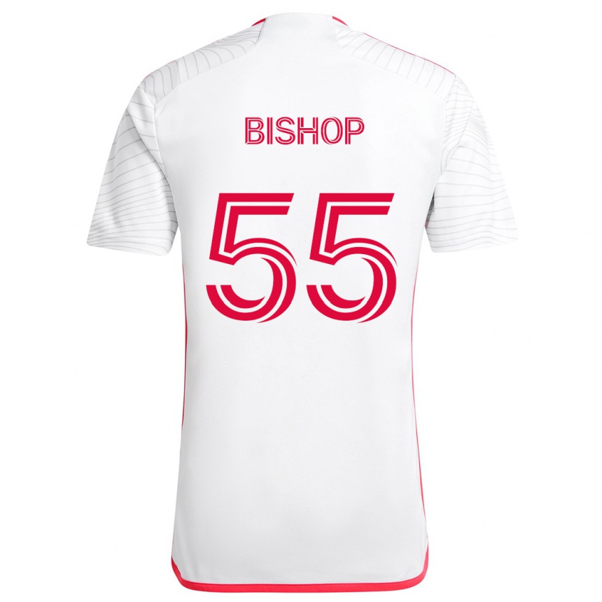 Kids Football Nick Bishop #55 White Red Away Jersey 2024/25 T-Shirt Uk