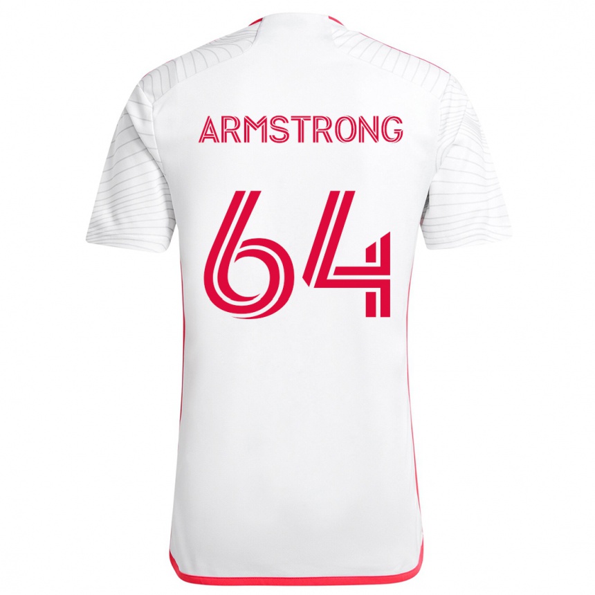 Kids Football Dida Armstrong #64 White Red Away Jersey 2024/25 T-Shirt Uk