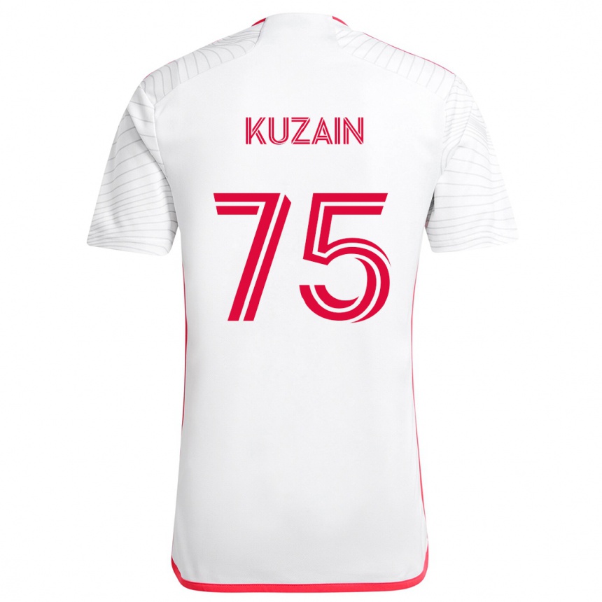 Kids Football Wan Kuzain #75 White Red Away Jersey 2024/25 T-Shirt Uk