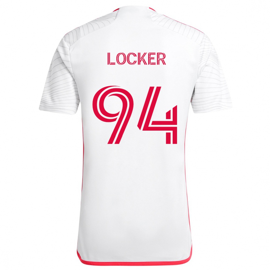 Kids Football Carson Locker #94 White Red Away Jersey 2024/25 T-Shirt Uk