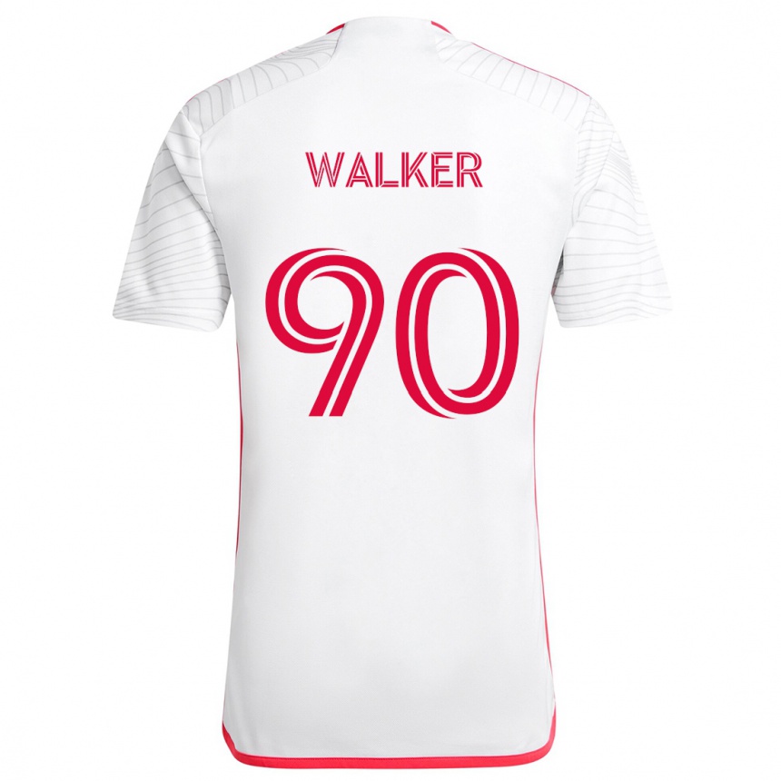 Kids Football Eric Walker #90 White Red Away Jersey 2024/25 T-Shirt Uk