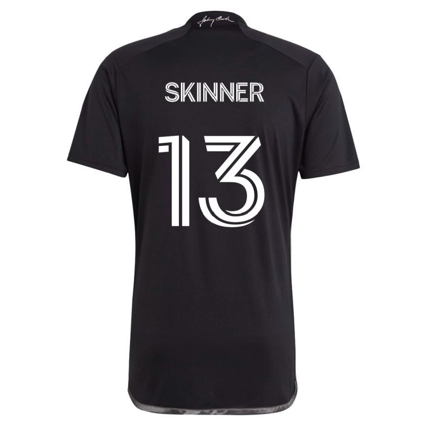 Kids Football Joey Skinner #13 Black Away Jersey 2024/25 T-Shirt Uk