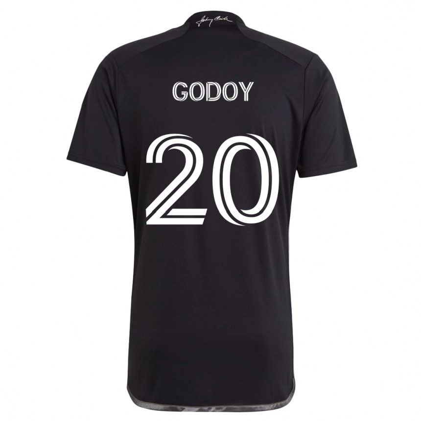 Kids Football Aníbal Godoy #20 Black Away Jersey 2024/25 T-Shirt Uk