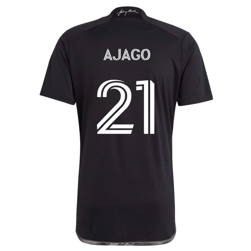 Kids Football Forster Ajago #21 Black Away Jersey 2024/25 T-Shirt Uk