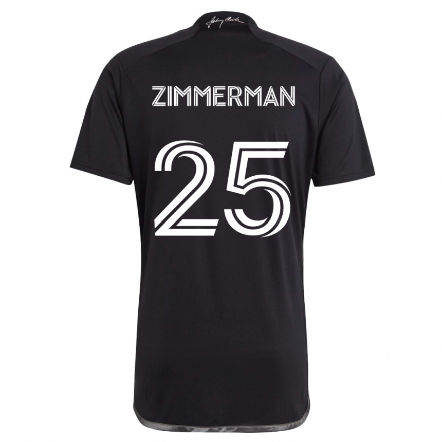 Kids Football Walker Zimmerman #25 Black Away Jersey 2024/25 T-Shirt Uk