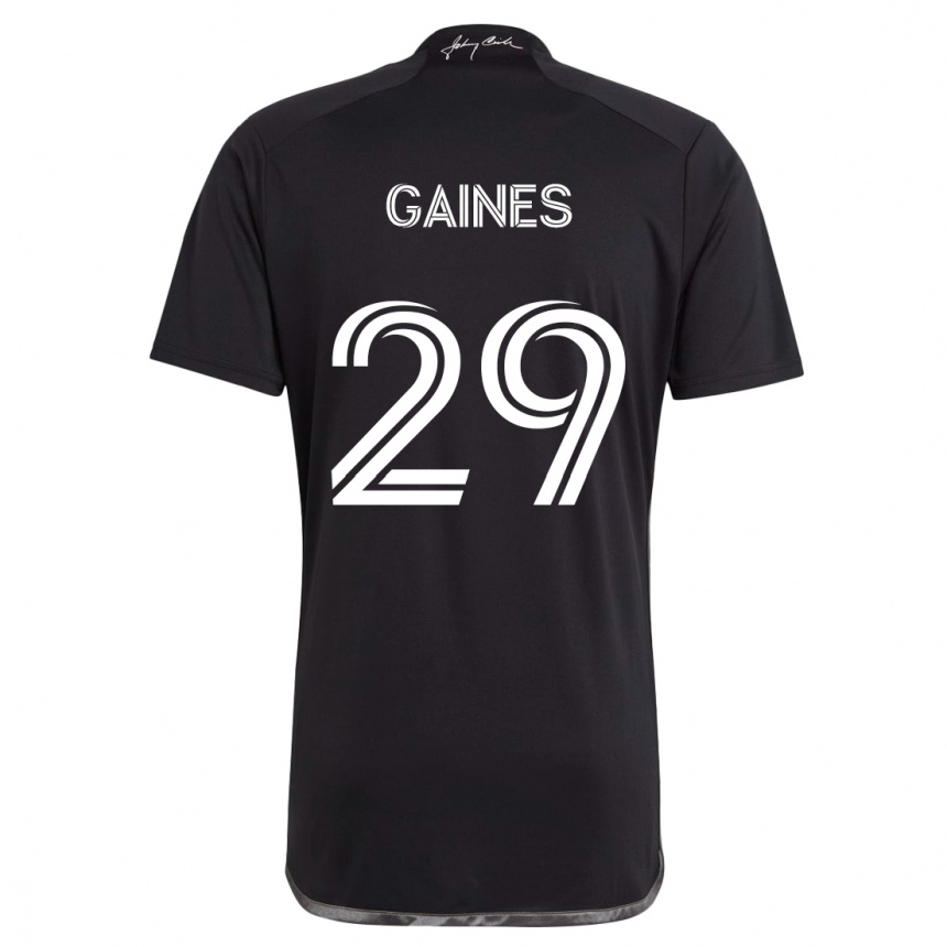 Kids Football Julian Gaines #29 Black Away Jersey 2024/25 T-Shirt Uk